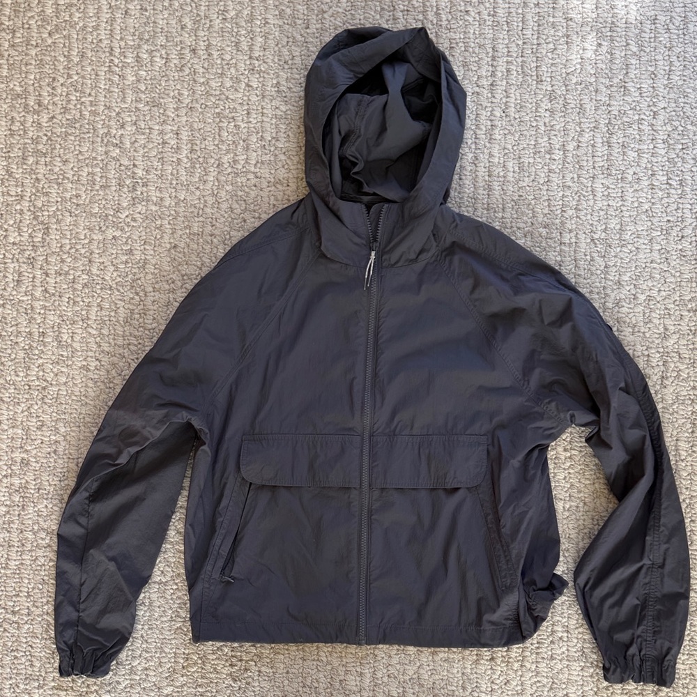 Vuori Gray Hooded Windbreaker